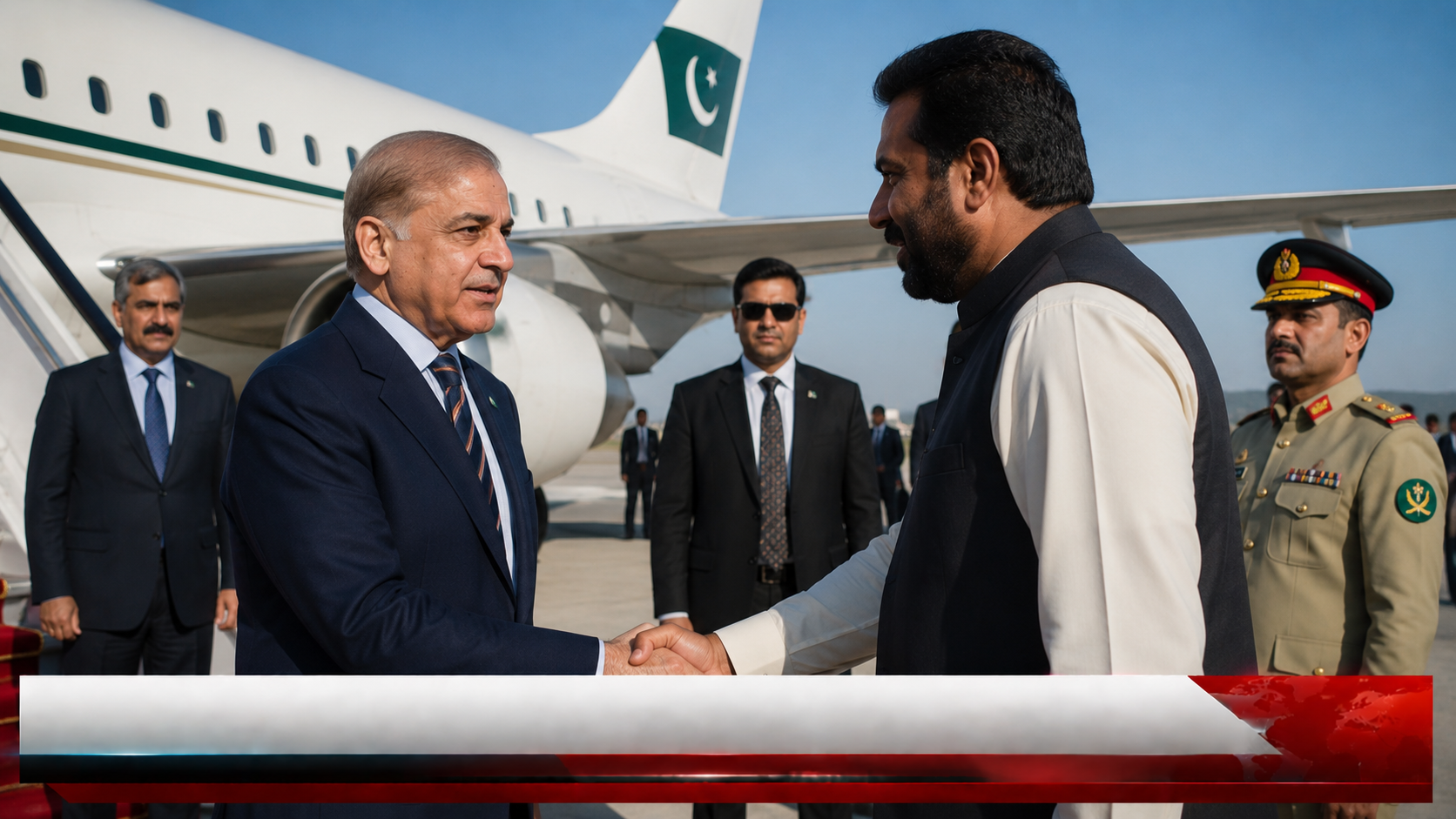 PM Shehbaz arrives in Quetta on day-long visit and greets officials at airport