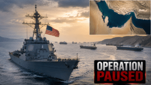  Trump Says US to Pause Operation to Guide Vessels Through Strait of Hormuz