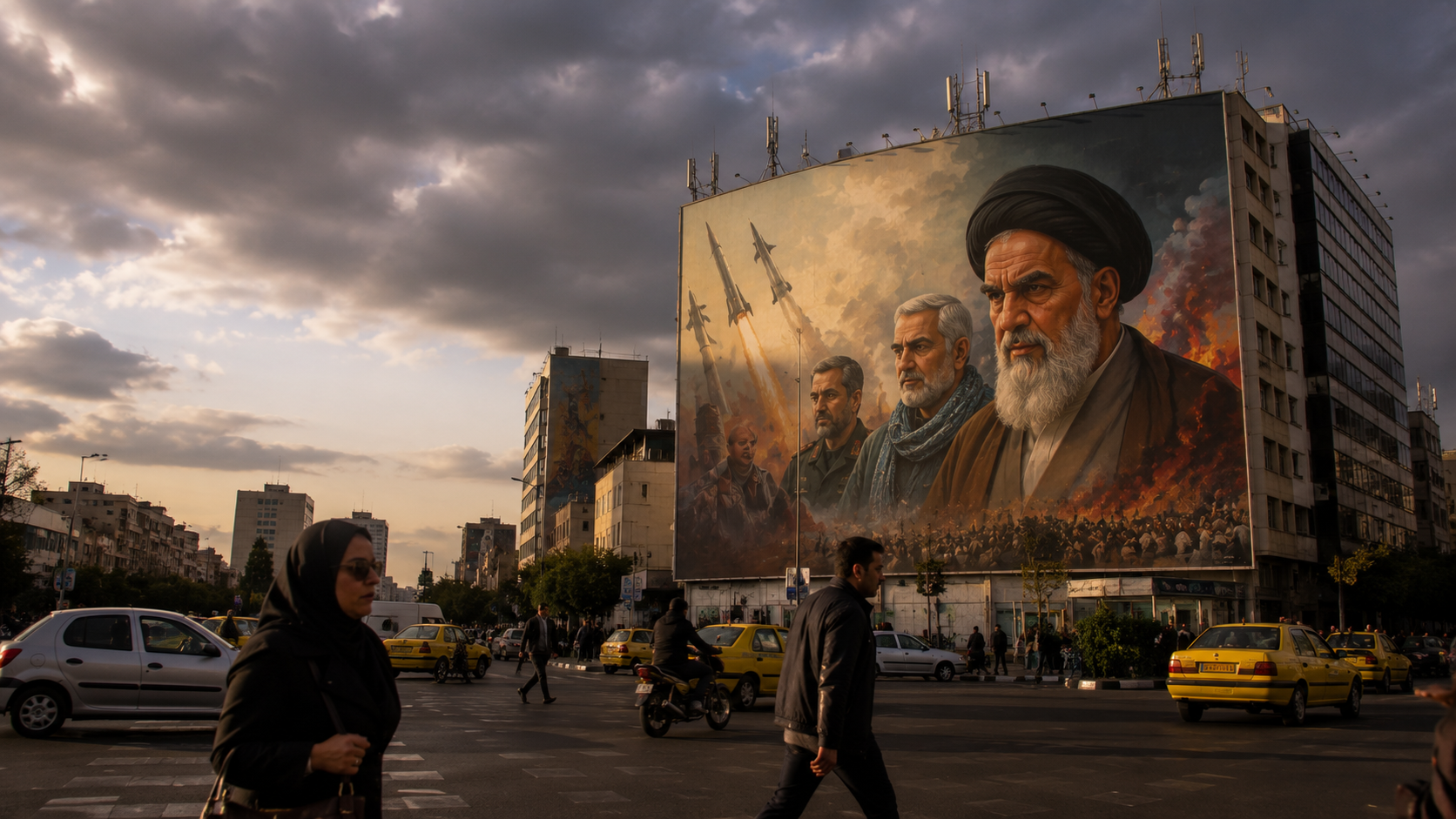 Tehran street scene amid US-Iran ceasefire deal negotiations and fresh US military strikes 2026