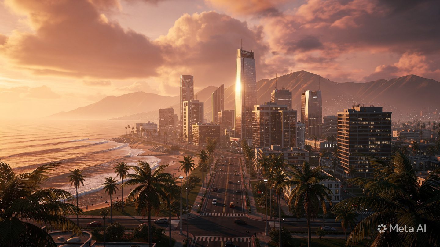 Gaming controller on a neon-lit desk setup as GTA VI pre-orders officially go live