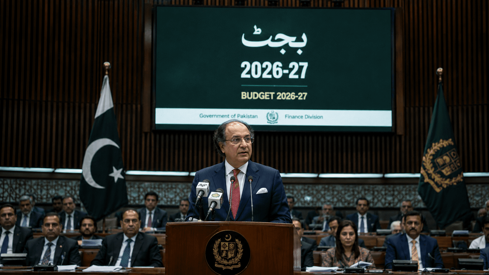 Pakistan Finance Minister presents Pakistan defence budget 2026-27 in National Assembly Islamabad