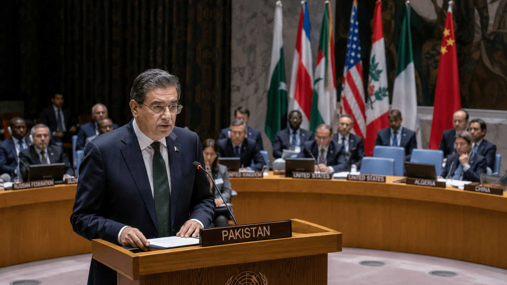 Pakistan UNSC speech 2026 — Pakistan envoy demands Taliban action on TTP and exposes India Afghanistan destabilisation agenda at UN Security Council