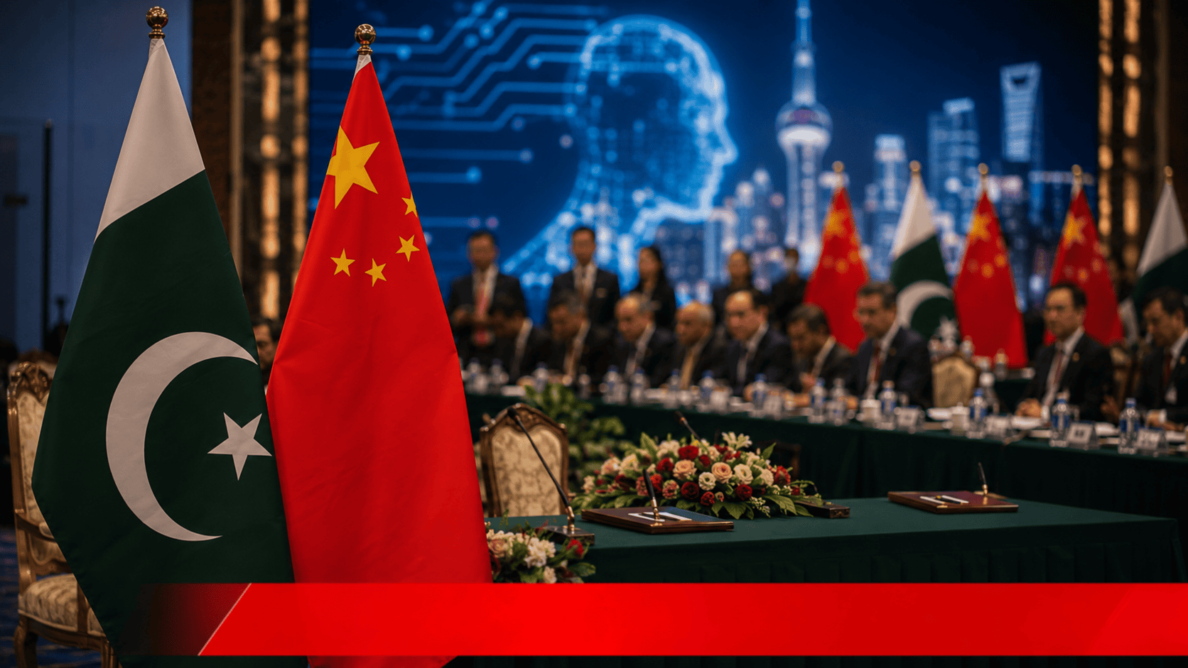 Pakistan China-led AI body signing ceremony with Deputy PM Ishaq Dar in Shanghai