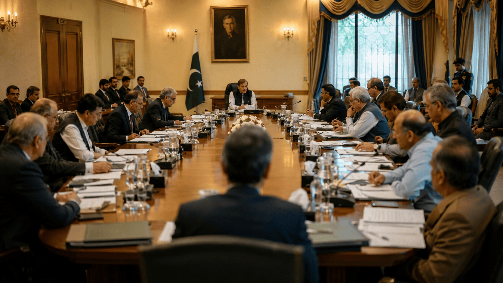Pakistan federal cabinet meeting approving the four-year Hajj policy 2027-2030