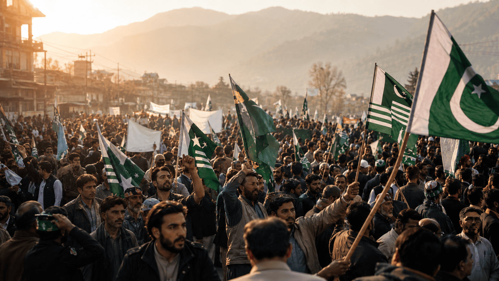Kashmir self-determination rally marking Youm-e-Ilhaq-e-Pakistan Accession Day in Azad Kashmir
