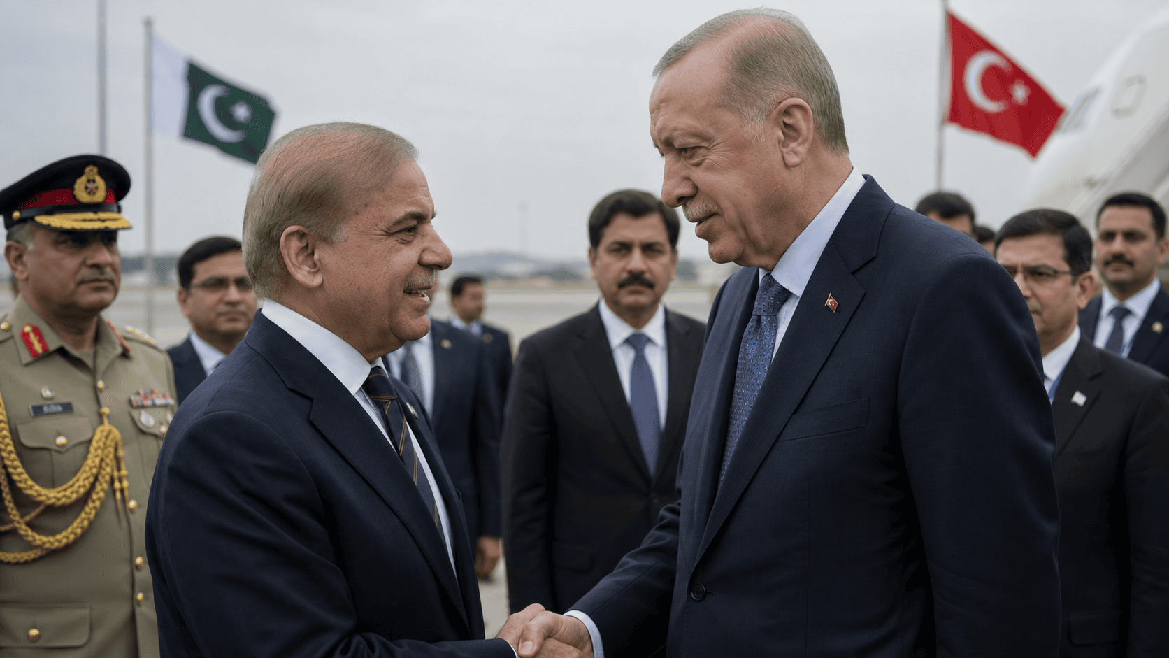 PM Shehbaz Turkiye visit welcomed by officials at Istanbul airport