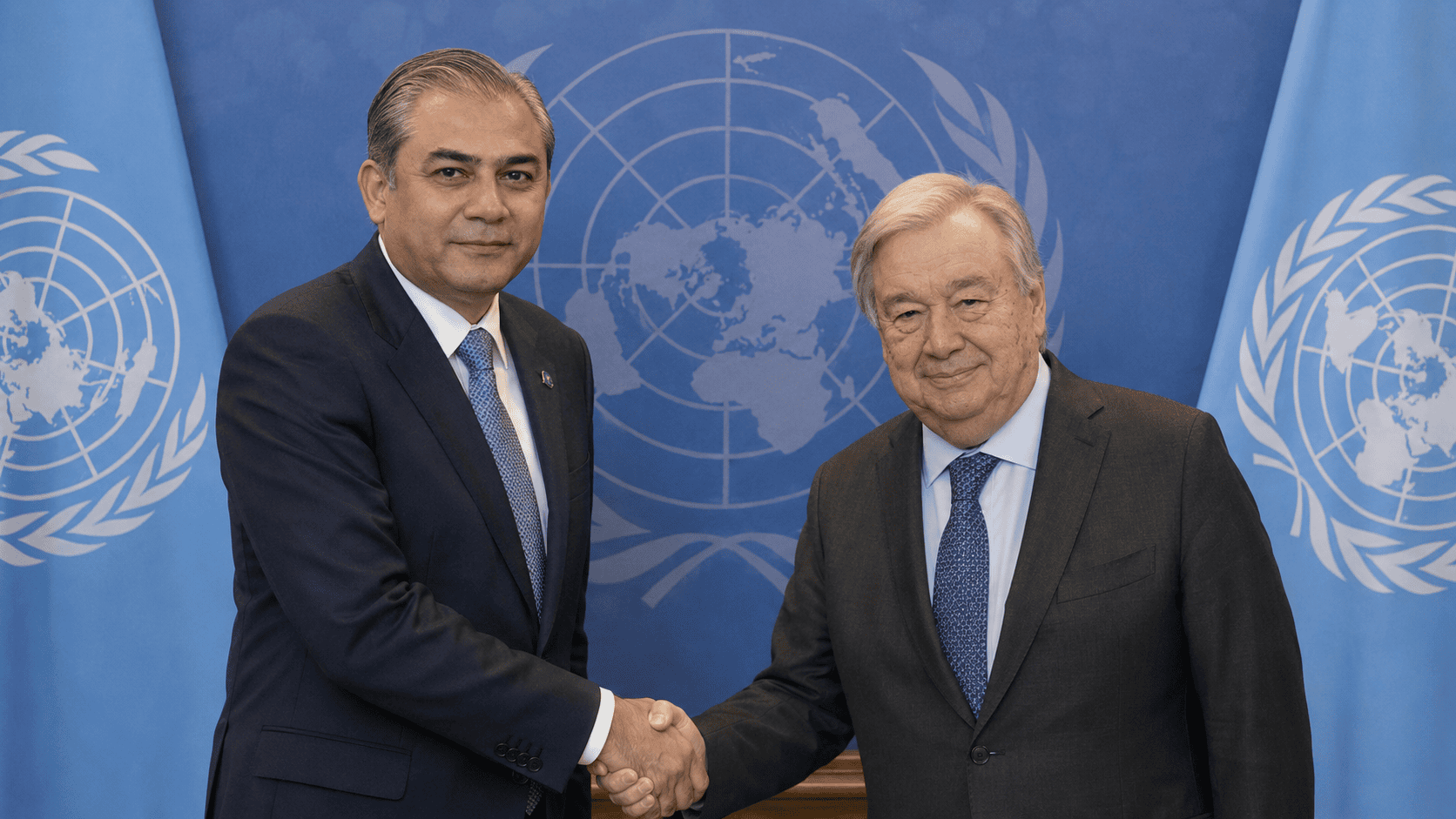 Pakistan Russia counterterrorism meeting: interior ministers shake hands at UN headquarters