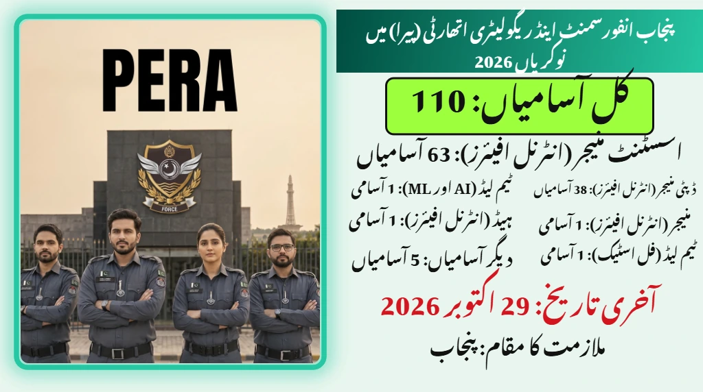PERA Jobs 2026 Punjab government officials working in an office